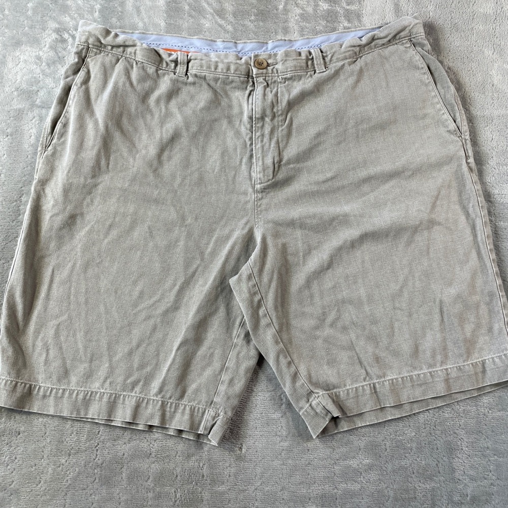 Tommy Bahama Shorts Mens 42 Gray Silk‎ Cotton Casual Chino Resort Preppy Luxury